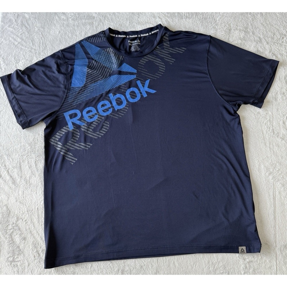 Rebook Men's 2XL 100% Polyester black T-shirt